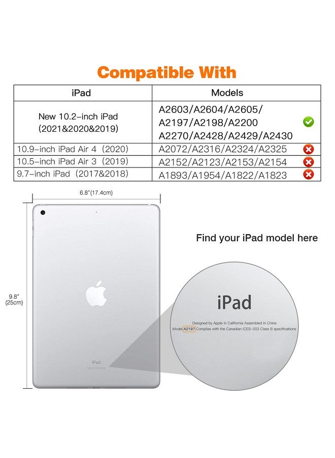 موكو حافظة موكو لجهاز آيباد 10.2 بوصة، آيباد الجيل التاسع 2021/ آيباد الجيل الثامن 2020/ آيباد الجيل السابع 2019، حافظة ذكية رفيعة بغطاء خلفي صلب لجهاز آيباد 10.2 بوصة، خاصية الإيقاظ/السكون التلقائي، لون وردي - Image 1