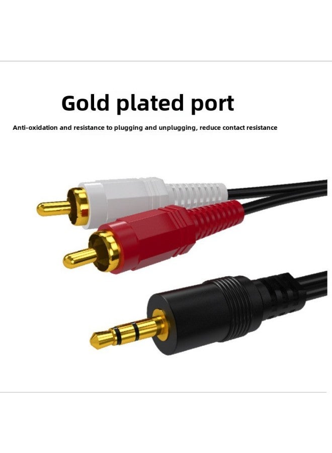 Audio Cable 3.5mm To Double Lotus Head One And Two 2rca Mobile Phone Computer Audio Cable To Aux Audio Cable-Length:1.5m  - Image 2