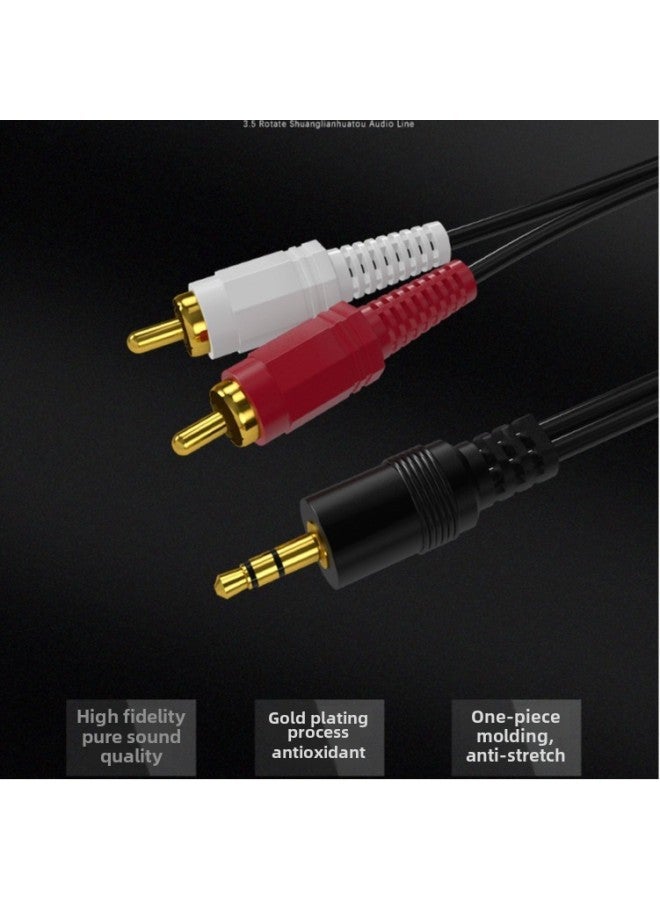 Audio Cable 3.5mm To Double Lotus Head One And Two 2rca Mobile Phone Computer Audio Cable To Aux Audio Cable-Length:1.5m  - Image 4
