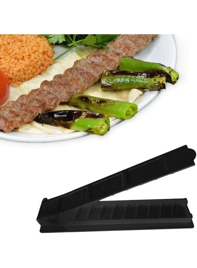 HOMESTAR Large Kebab Maker Press, Plastic Kabab, Kabob Maker Barbecue Skewers, Quick Tool for Making Skewers Turkish Kebab Barbecue, Portable Easy to Use & CLean Grilling (Black) - Image 1