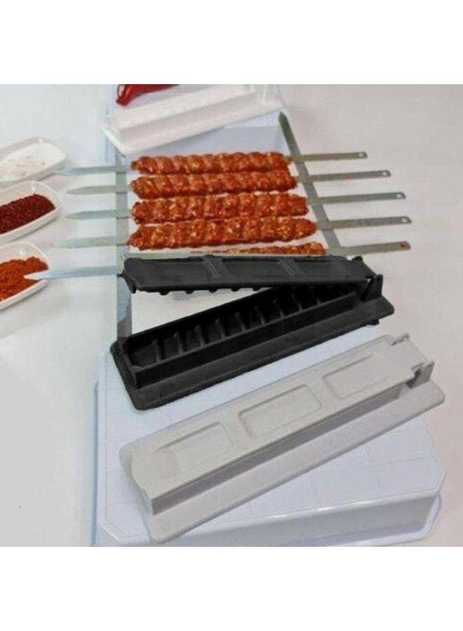 HOMESTAR Large Kebab Maker Press, Plastic Kabab, Kabob Maker Barbecue Skewers, Quick Tool for Making Skewers Turkish Kebab Barbecue, Portable Easy to Use & CLean Grilling (Black) - Image 2