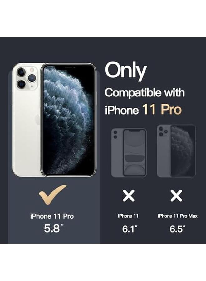 Jetech Magnetic Case For Iphone 11 Pro 5.8 Inch Compatible With Magsafe Wireless Charging Shockproof Phone Bumper Cover Anti Scratch Clear Back Purple - Image 2