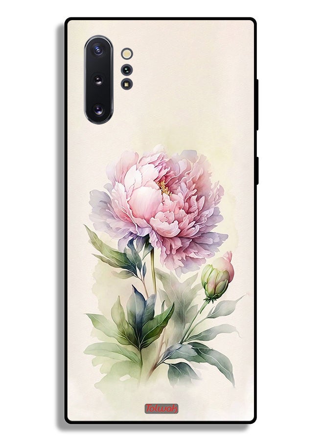 Tolwak Samsung Galaxy Note 10 Plus Protective Case Cover Watercolor Rose Paint Art - Image 2
