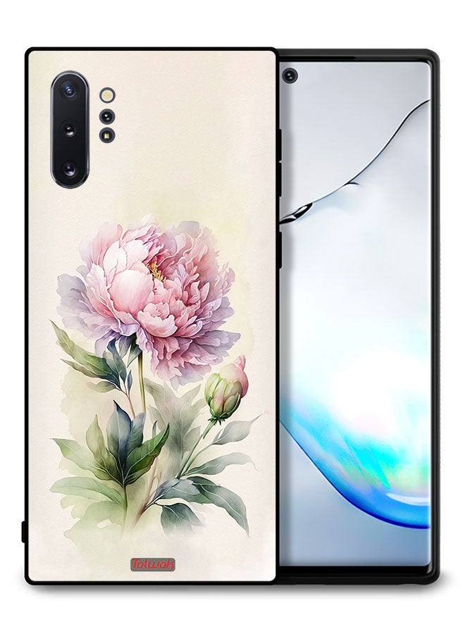 Tolwak Samsung Galaxy Note 10 Plus Protective Case Cover Watercolor Rose Paint Art - Image 1