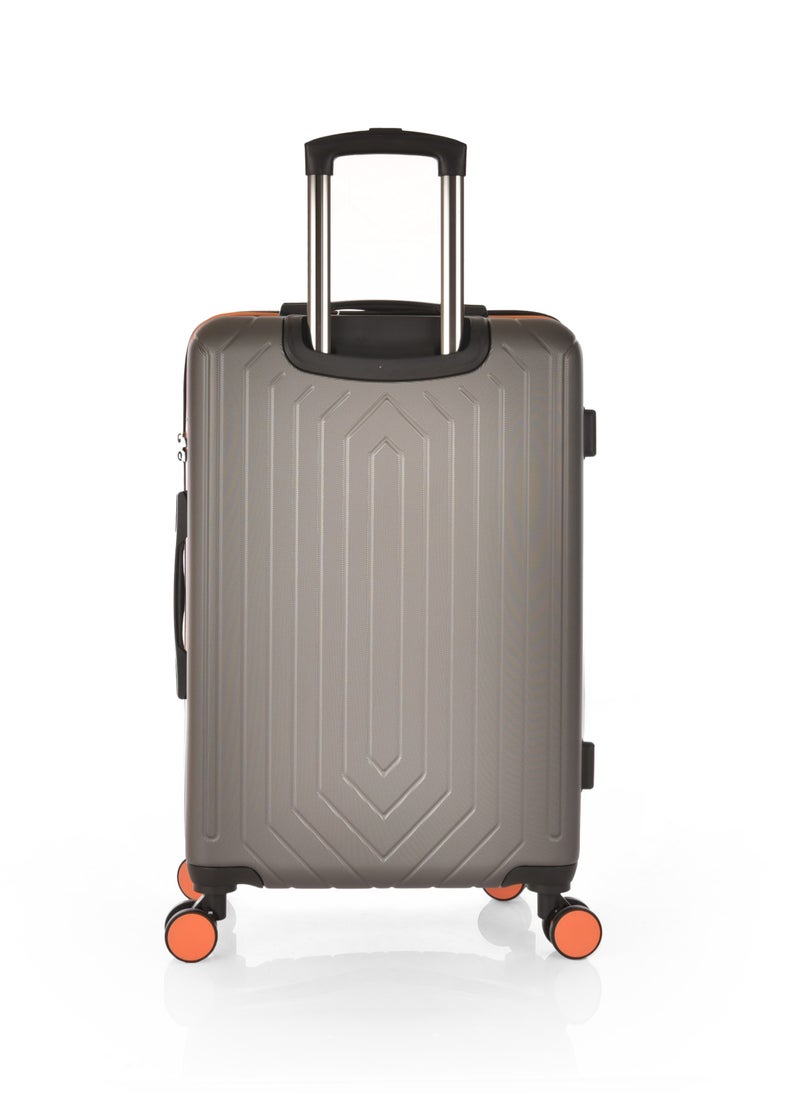 TRACK Luggage Set, Acrylonitrile Butadiene Styrene (ABS) Material, Trolley Travel Bag with Carry On Cabin and Checked In Sizes, combination Lock and 4 Double Wheels, Expendable, Size 20/24/28,13442/3P
