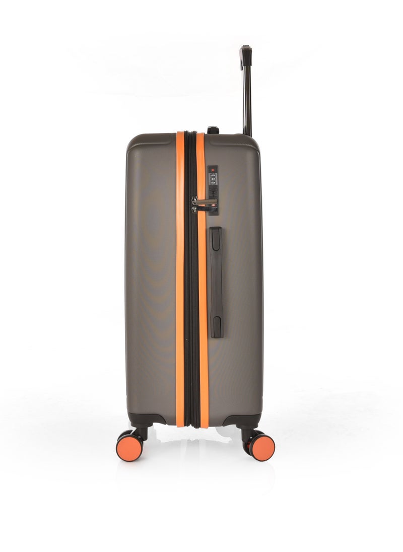 TRACK Luggage Set, Acrylonitrile Butadiene Styrene (ABS) Material, Trolley Travel Bag with Carry On Cabin and Checked In Sizes, combination Lock and 4 Double Wheels, Expendable, Size 20/24/28,13442/3P