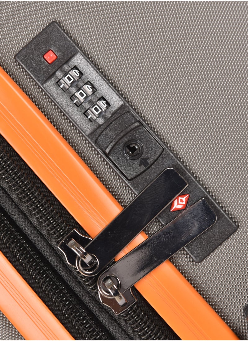TRACK Luggage Set, Acrylonitrile Butadiene Styrene (ABS) Material, Trolley Travel Bag with Carry On Cabin and Checked In Sizes, combination Lock and 4 Double Wheels, Expendable, Size 20/24/28,13442/3P