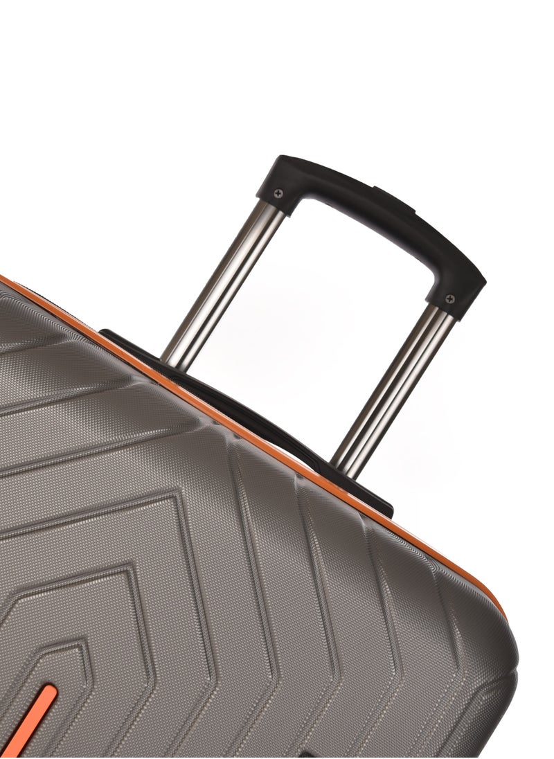TRACK Luggage Set, Acrylonitrile Butadiene Styrene (ABS) Material, Trolley Travel Bag with Carry On Cabin and Checked In Sizes, combination Lock and 4 Double Wheels, Expendable, Size 20/24/28,13442/3P