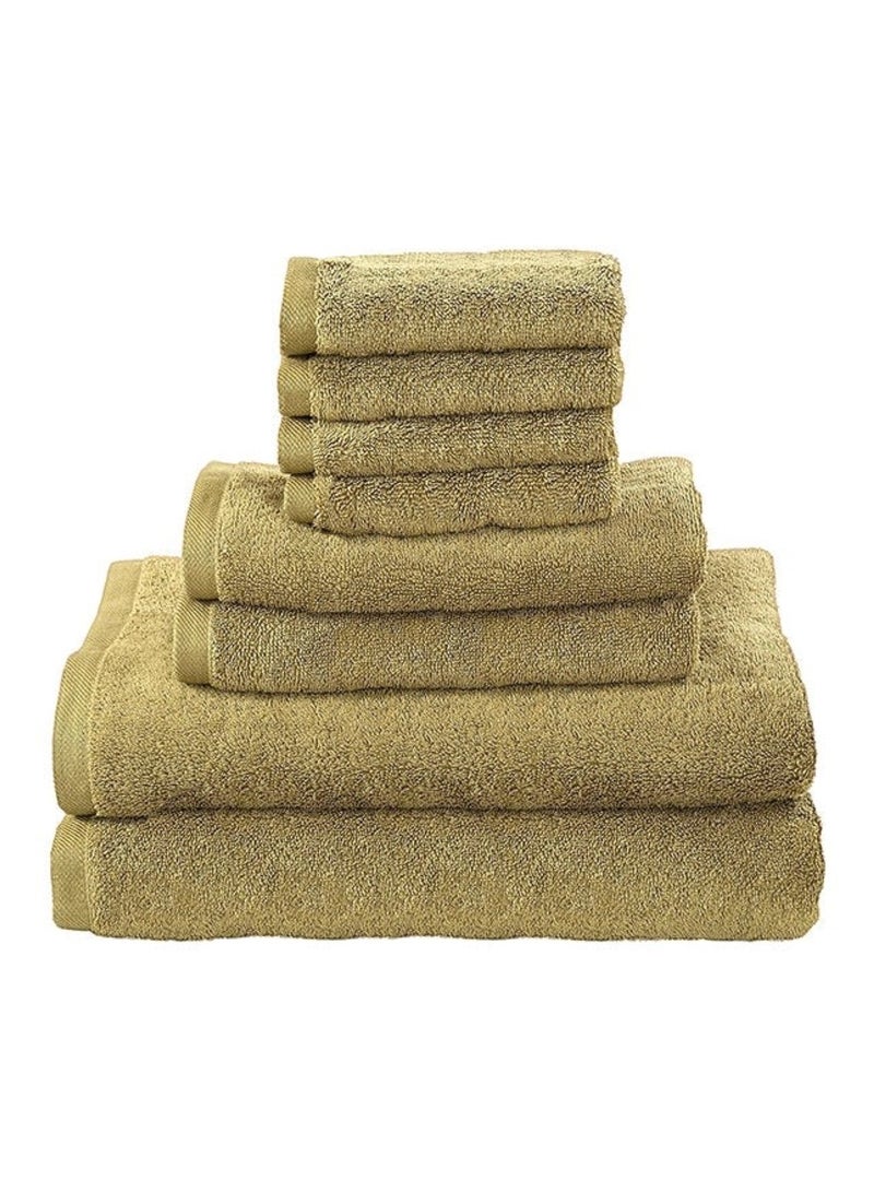 MAXQON 8-Pieces Towel Set - 100% Cotton 600 GSM, 2xBath Towel(70x140cm), 2xHand Towel(45x75cm), 4xFace Towel(30x30cm), Highly Absorbent Super Durable, Color-Beige  - Image 1