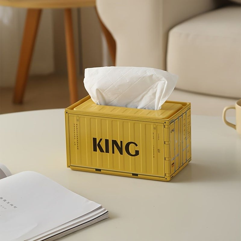 White Tinplate Tissue Box For Kitchen Bathroom Bedroom Home Paper Storage - Image 1