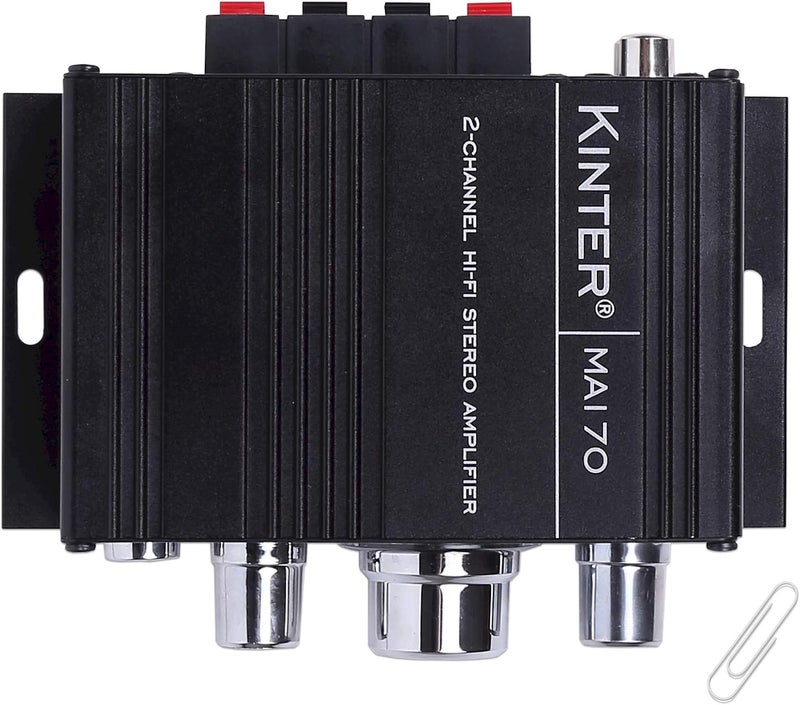 Kinter MA170 Mini Digital Audio Power Amplifier with Colourful LED - Red - Image 3