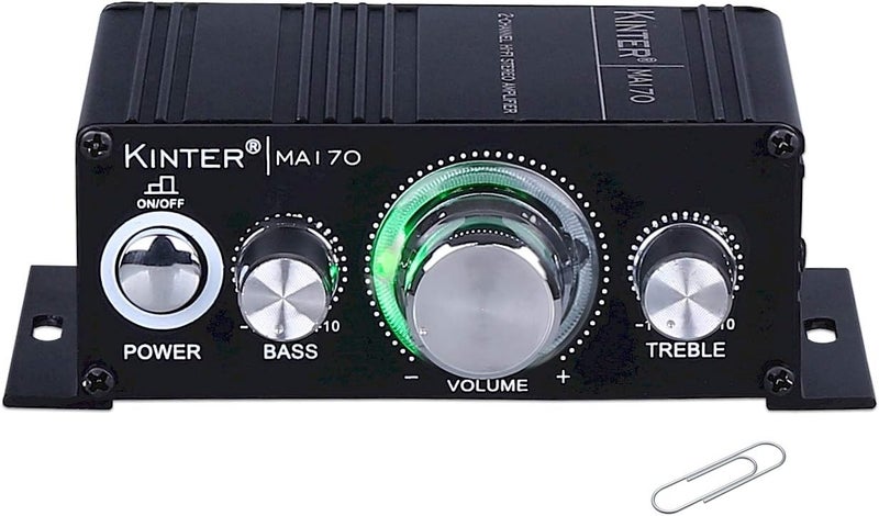 Kinter MA170 Mini Digital Audio Power Amplifier with Colourful LED - Red - Image 1
