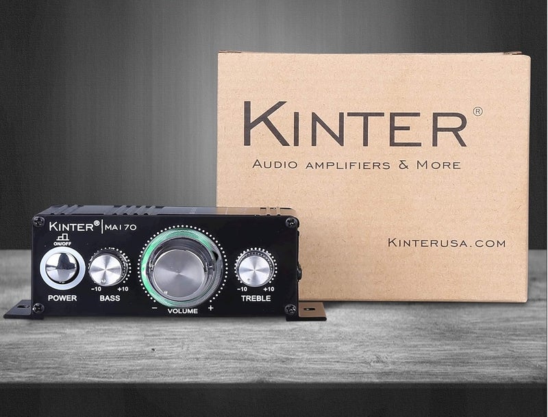 Kinter MA170 Mini Digital Audio Power Amplifier with Colourful LED - Red - Image 5