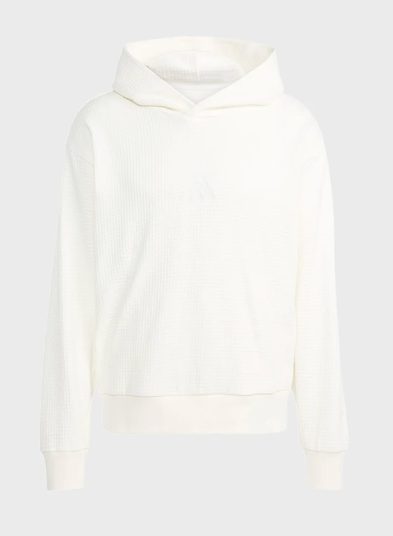 Adidas All Szn Waffle Knitted Hoodie