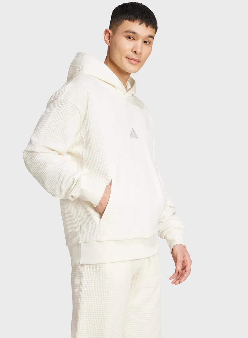 Adidas All Szn Waffle Knitted Hoodie