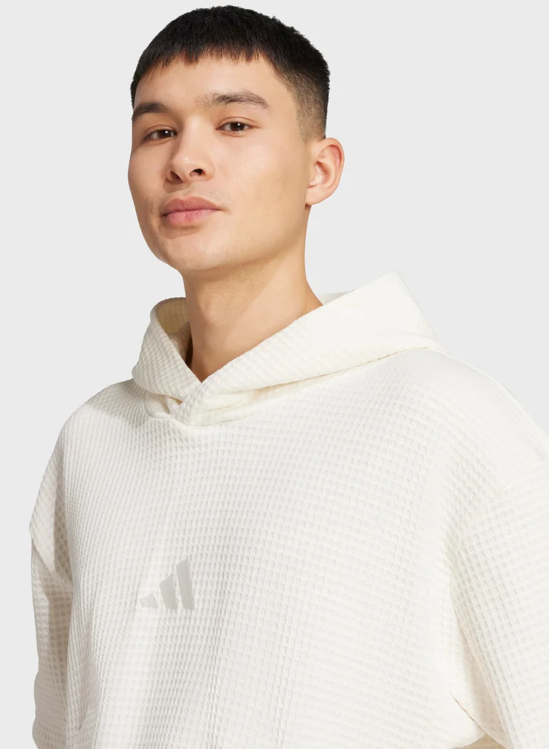 Adidas All Szn Waffle Knitted Hoodie
