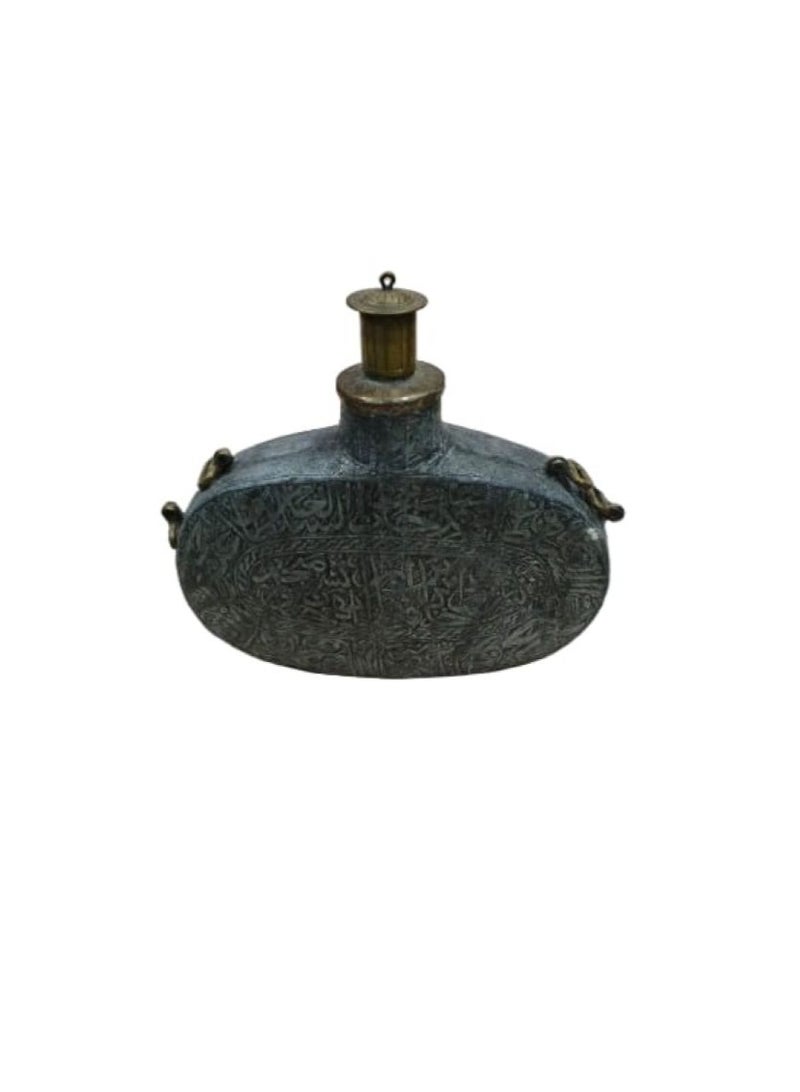 Antique Metal Water Bottle, 25cm