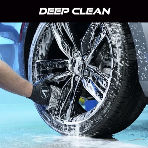 VIKING Wheel Cleaner Mitts for Car, Microfiber Wheel Cleaner for Car Detailing and Rims, Black and White, 5.5 Inch x 4.4 Inch, 2 Pack - Image 5