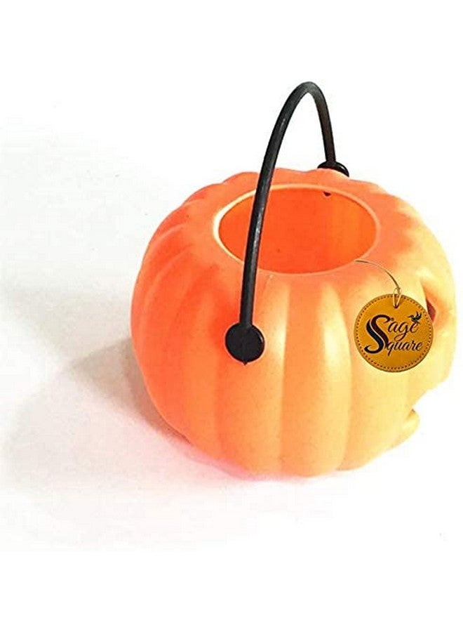 سايج سكوير سلة حلوى اليقطين للأطفال صغيرة الحجم من Sage Square مناسبة للارتداء في الحفلات والهالوين والتنكر والحفلات المدرسية والحفلات ذات الطابع الخاص والمسابقات والعروض المسرحية والحفلات (4 قطع) - Image 5