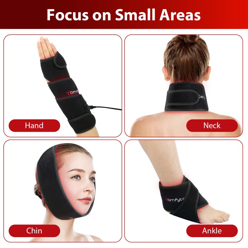 Comfytemp Red Light Therapy Wrap for Body, 37'' Near Infrared Light Belt for Face Knee Ankle, 10W Wearable Wrap with 63 LEDs for Hand Foot Joint Muscle, 660nm & 850nm(Corded) - Image 2