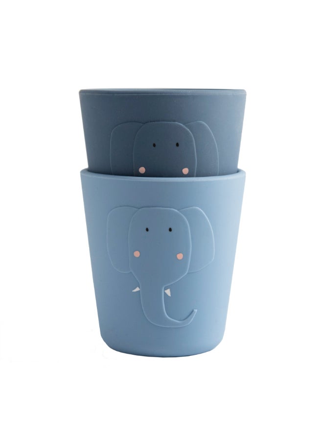 Trixie Silicone Drinking Cup - Pack of 2 - Mrs. Elephant - Image 1