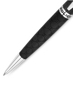 POLICE Cordia Black Monogram with Stainless Steel Trims Pen, Blue Ink - 138. mm  - Image 3