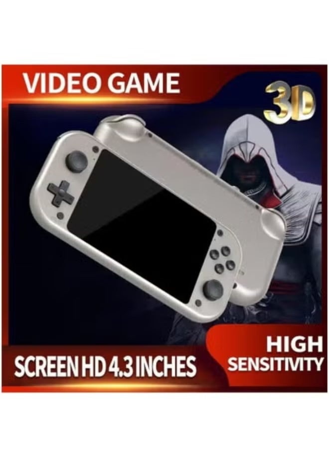 بي إس بي وحدة تحكم ألعاب محمولة ريترو إم 17 4.3 بوصة-وحدة تحكم ألعاب أركيد باندورا مع تخزين 64 جيجابايت وألعاب مدمجة 20000+ - مشغل ألعاب فيديو محمول مع إخراج تلفزيون ، عصا تحكم مزدوجة ، وظيفة حفظ / تحميل - وحدة تحكم محاكي كلاسيكية للأطفال والكبار والسفر - Image 2