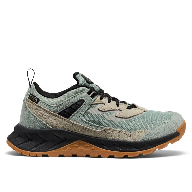 KEEN Women's Hightrail Low Height Durable Lightweight Breathable Leather Waterproof Hiking Shoes, Iceberg Green/Abbey Stone, 5.5 - Image 2