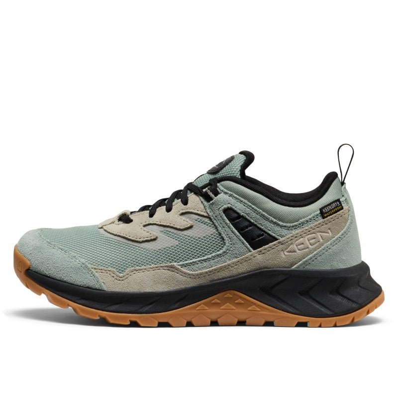 KEEN Women's Hightrail Low Height Durable Lightweight Breathable Leather Waterproof Hiking Shoes, Iceberg Green/Abbey Stone, 5.5 - Image 3