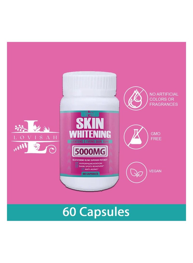 Lovisah Skin Whitening and lightening capsules 5000mg - Image 5