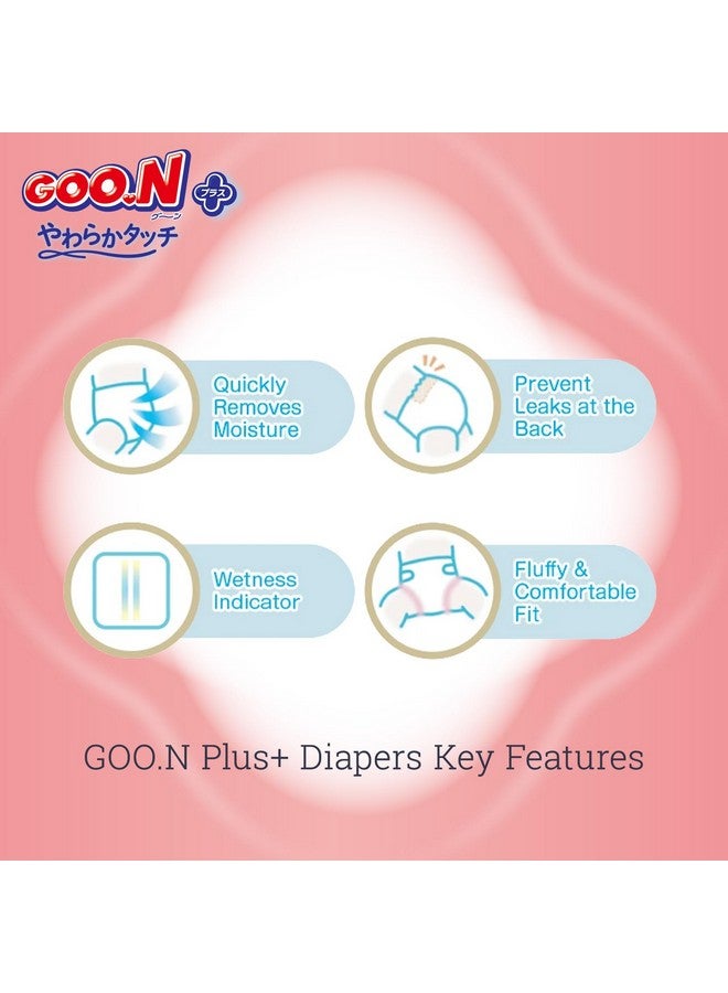 Goon GOO.N Plus+ Diapers S Size (up to 17.6 lb) Unisex 1-Pack 62 Count Tape Straps Sensitive Skin, Made in Japan - Image 5