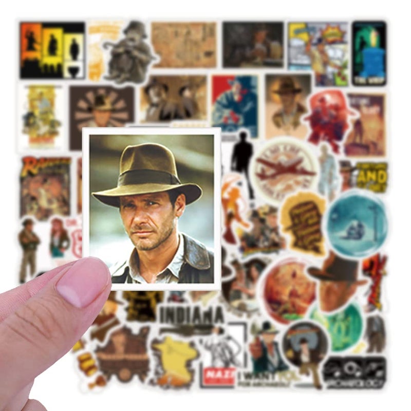 YEESACG Indiana Jones Raiders of The Lost Ark 51Pcs Multicolor Cartoon Stickers | Retro Vinyl Waterproof Stickers for Water Bottle, Skateboard, Laptop, Phone, Car - Image 4