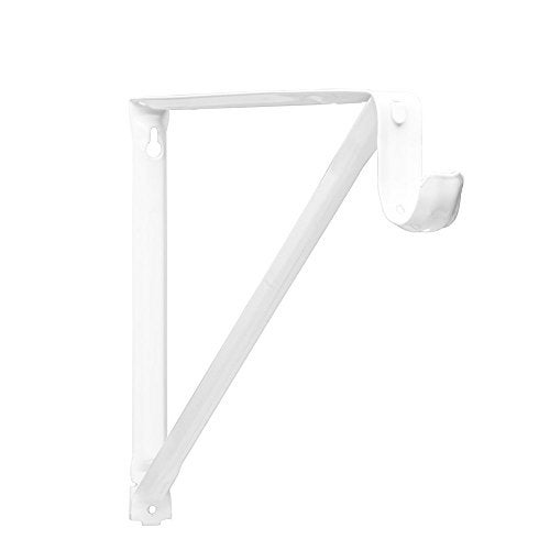 John_Sterling Closet Pro RP-0044-BWT Light Duty 11 in. Shelf And Rod Bracket, White - Image 1