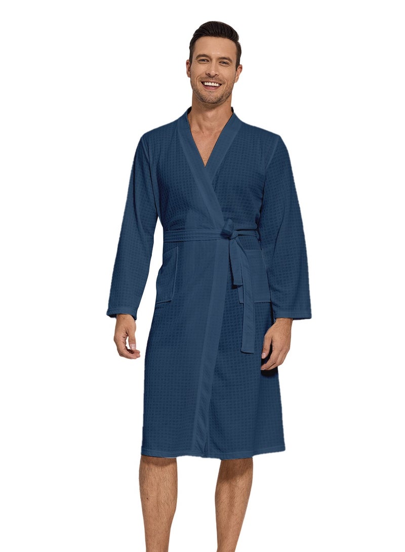 Etertoyle Waffle Weave Bath Robe After Shower Quick Dry Lightweight Unisex Bathrobe For Men & Women - Image 3