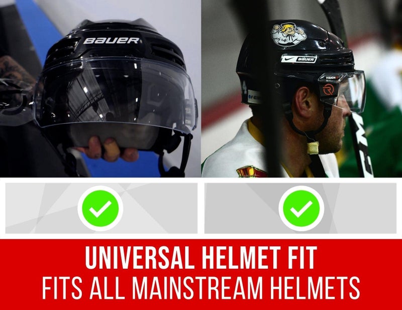 Hockeyninja Ronin Professional Hockey Visor with Anti Scratch Coating - Impact Resistant - Universal Helmet Fit - CE Certified (R7 Pro) - Image 3
