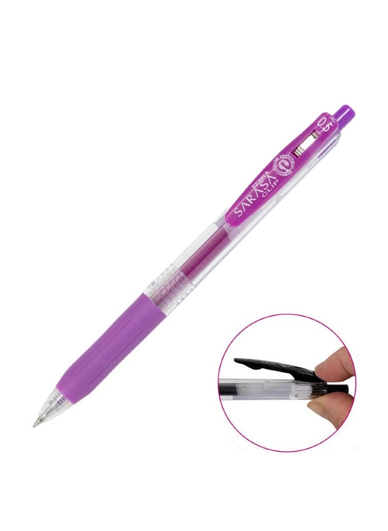 ZEBRA - GEL INK ROLLERBALL CLIP PURPLR 0.5 - Image 1