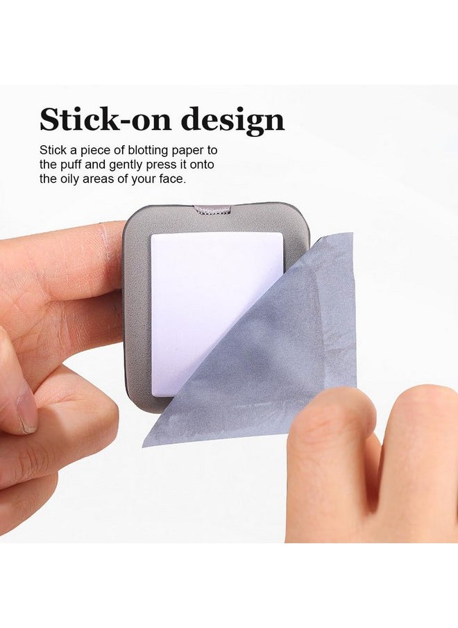 maycreate - maycreate ® 100Pcs Face Blotting Paper For Oily Skin, Natural Linen Bloating Papers For Oily Face, Oil Absorbing Sheets For Face, With Built-In Mirror & Powder Puff Pad For Men And Women - Image 1