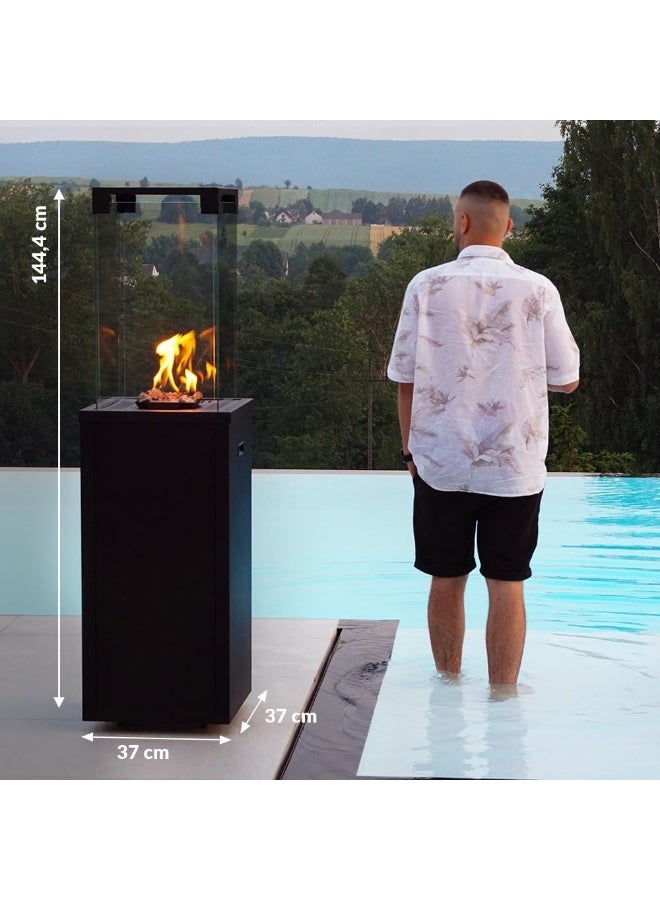 Unique Outdoor Patio Gas Heater, Portable Propane Fireplace with Wheels for Garden, Terrace - perfect for Homes, Restaurants and Hotels – 36 x 36 x H 149 cm - Image 4