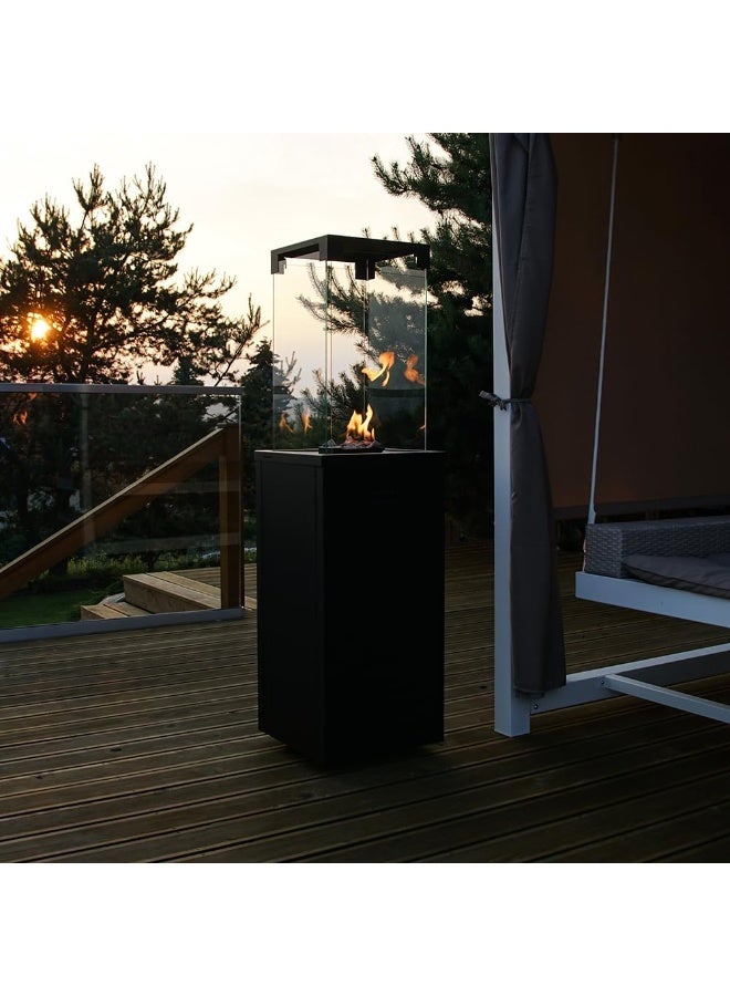 Unique Outdoor Patio Gas Heater, Portable Propane Fireplace with Wheels for Garden, Terrace - perfect for Homes, Restaurants and Hotels – 36 x 36 x H 149 cm - Image 3