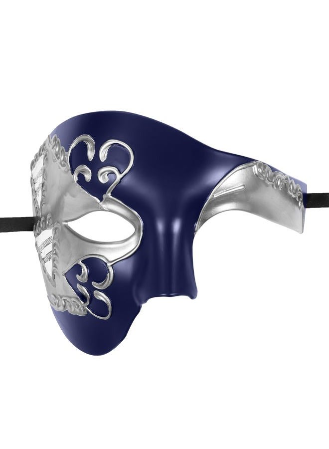 Oidea Masquerade Mask for Men: Phantom Of The Opera Half Face Mask Halloween Costume Prom Party Mardi Gras Masks Blue - Image 1