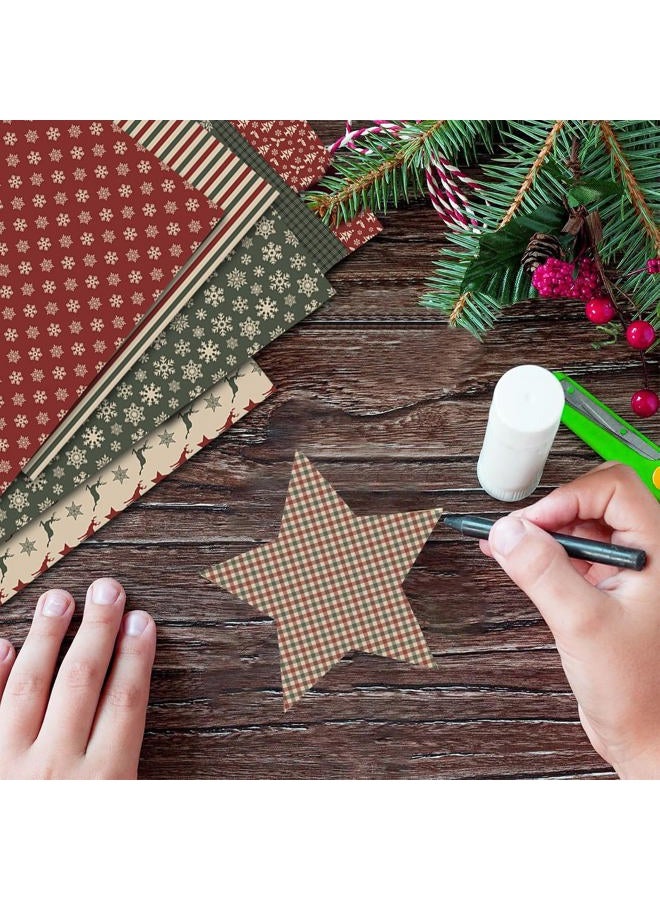 Colabrili ورق ألبوم قصاصات عيد الميلاد، 24 ورقة / 12 تصميم ورق حرفي زينة عيد الميلاد، ورق نمط شتوي ذو وجهين لصنع بطاقات ألبوم صور يوميات (حلو، 12x12 بوصة) - Image 5