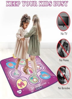 M MIAOYAN Dance mat toy for girls 3-10 years old, 5 game modes dance mat with LED light, fun way to exercise, birthday gift, suitable for 3 4 5 6 7 8 9 10 year old girls  - Image 5