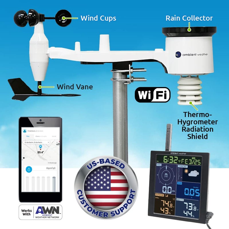 Ambient Weather WS-1965 WiFi Weather Station w/Remote Monitoring and Ambient Weather Network Access - Image 2