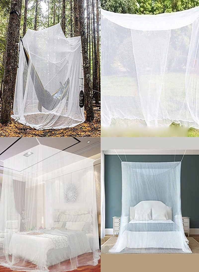 Sleep night Canopy Mosquito Net Full Netting Bedding Bedroom Decoration Hanging Bed Valance 4 Corner Tie 90 X 190 cm White - Image 4