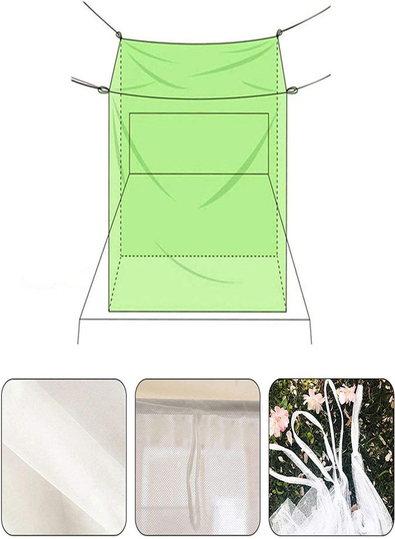 Sleep night Canopy Mosquito Net Full Netting Bedding Bedroom Decoration Hanging Bed Valance 4 Corner Tie 90 X 190 cm White - Image 5