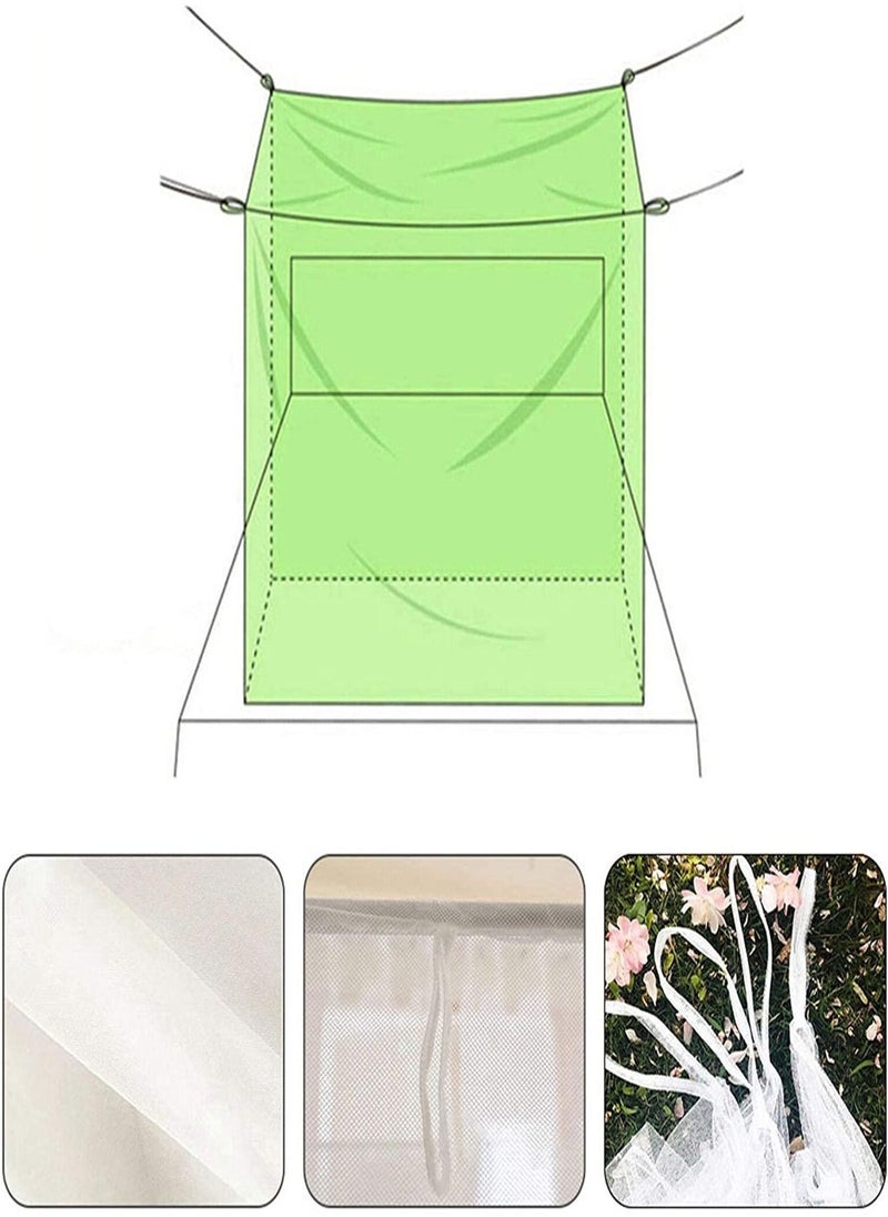 Sleep night Canopy Mosquito Net Full Netting Bedding Bedroom Decoration Hanging Bed Valance 4 Corner Tie 90 X 190 cm White  - Image 4