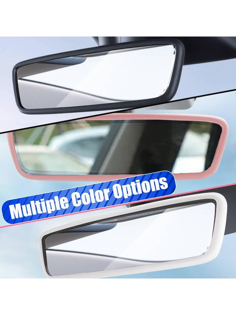 Excefore 2Pcs Silicone Protector Frames for Tesla Model 3 2017-2024 and Model Y Screen and Rear View Mirror Protection Central Control Display Protective Cover White - Image 3