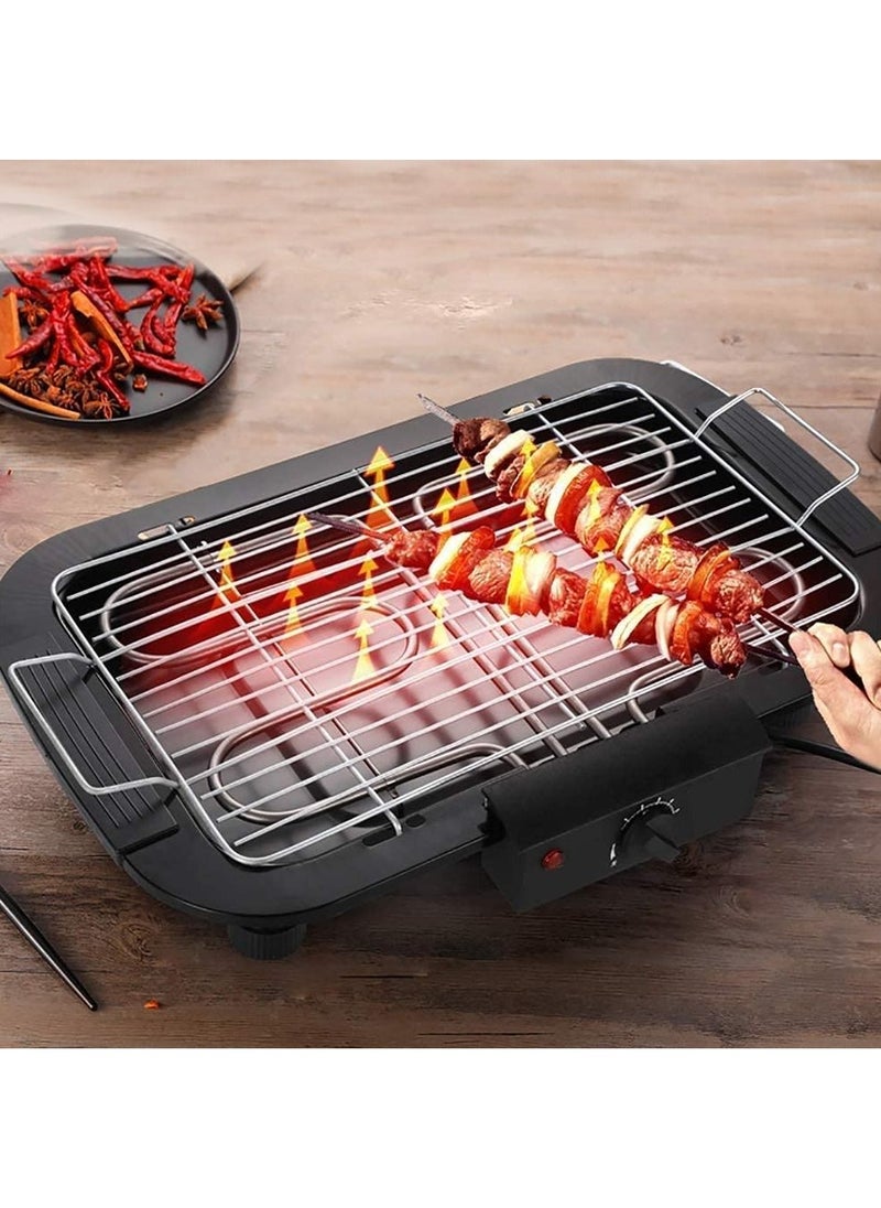 BBQ Electric Barbecue Grill Smokeless Indoor/Outdoor Portable Kitchen BBQ Grill 2000W with Adjustable Temperature Control, Removable Water Filled Drip Tray Electric Grill  - Image 4