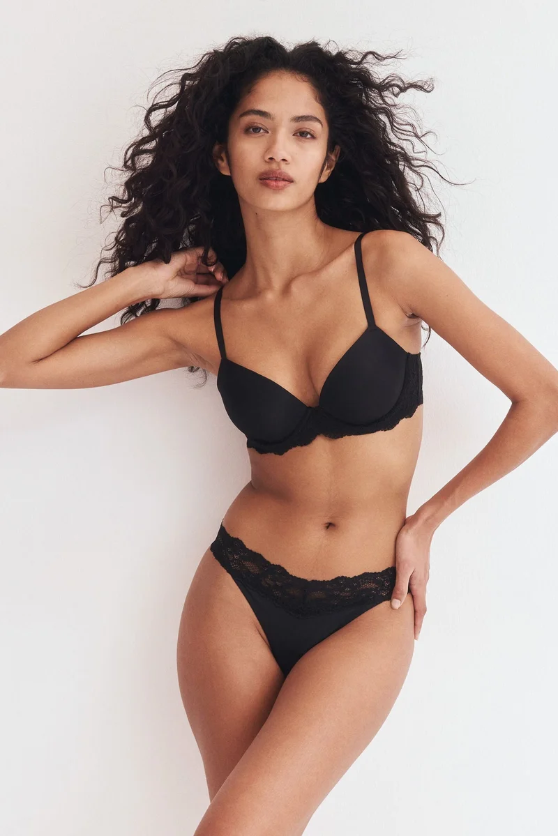 H&M Microfibre push-up bra