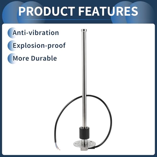 INFINAUTO Fuel Sending Unit and Gauge Kit 350mm Length Boat Fuel Sending Unit Marine Fuel Sender Unit Metal Black Silver Tone 240-33 Ohm - Image 5